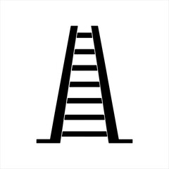 Folding ladder vector silhouette construction equipment access solution