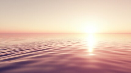 Obraz premium Serene sunset over tranquil ocean waters.
