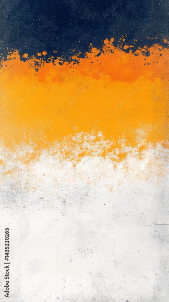 Poster abstract painted background with vibrant orange and white hues creating a dynamic and textured surfa