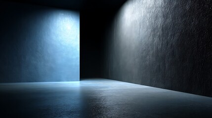 Empty Modern Concrete Interior Studio