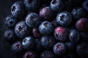 Rich Blueberry Abstract Background in Low Key Setting Generative AI