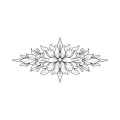 Vector Floral Silhouette Illustration Design 