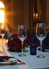  artistic table, cozy dining, soft lighting, minimalist decor, table arrangement, dinner table, 