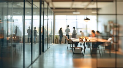Group of Business people walking in the office corridor,People in business center walking at hall,office employees in motion go around at coworking space,Wide image,Concept of office life.