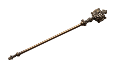 Pope�s Staff (Pastoral Staff) for Papal Ceremonies - Isolated on White Background