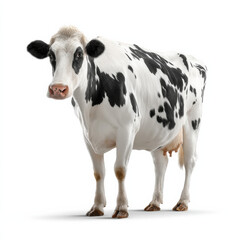 Milk dairy cow isolated on transparent or white background