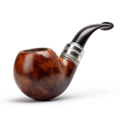 Tobacco pipe isolated on transparent or white background