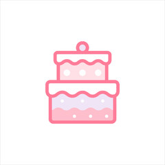 birthday cake vector illustration