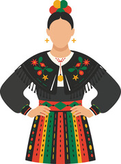 traditional dress for women illustration stock photos