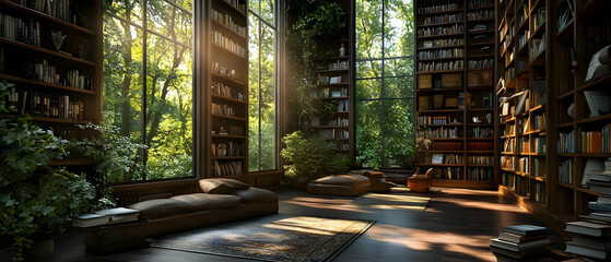 Tranquil Library Nook
