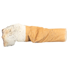 cigarette collection isolated on white background butts