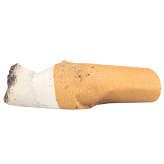 cigarette collection isolated on white background butts