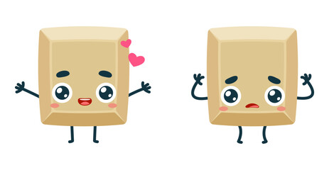 Set Cartoon images of White Chocolate