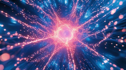 Fototapeta premium abstract digital network tunnel