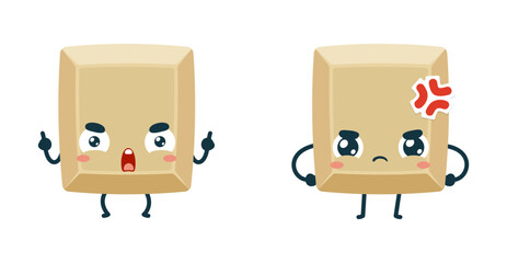 Set Cartoon images of White Chocolate