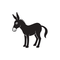 Donkey Scratching Silhouette Vector Art