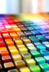 Fototapeta premium Colorful Cube Color Palette Display