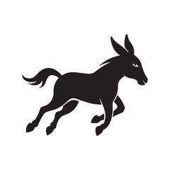 Kicking Donkey Silhouette Vector Design