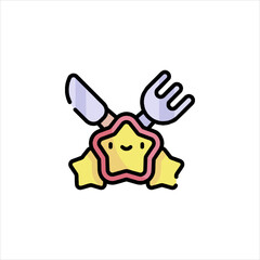 vector illustration of a cartoon cat