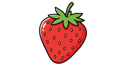 Cartoon red strawberry illustration