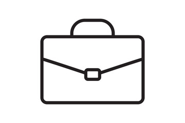 Briefcase icon vector isolated on white background. Briefcase vector icon