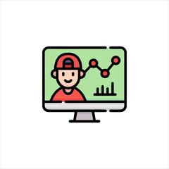 computer monitor with heart