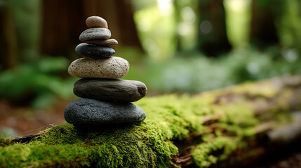 zen stones in the garden