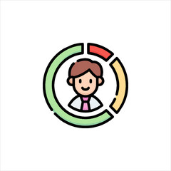 cartoon character of business man