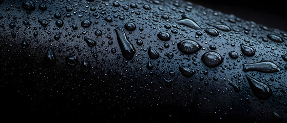 Water Droplets on Dark Surface