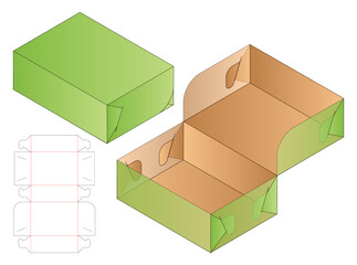 Foldable Box Packaging Template Vector Illustration