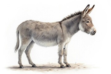 Fototapeta premium Donkey isolated on white backgrounds