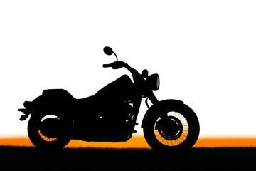 Fototapeta premium Motorcycle Silhouette at Sunset 