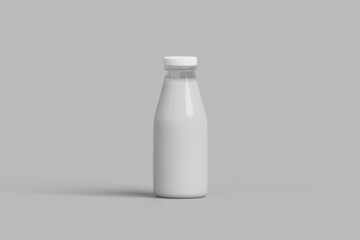 Milk Glass Bottle Mockup 3. 3D Render