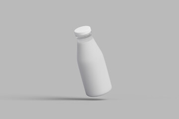 Milk Glass Bottle Mockup 2. 3D Render