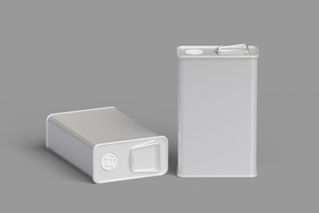 Oil Tin Mockup 2. 3D Render