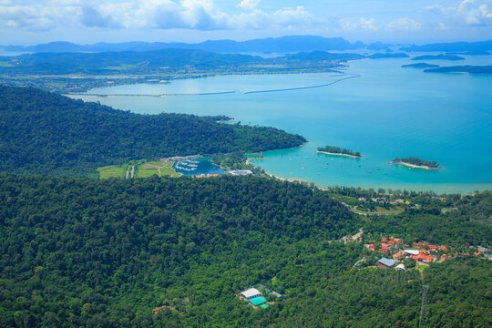 Tourists enjoying the views from Langkawi Skycab viewing platform (Panorama Langkawi)