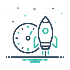 Fototapeta premium Mix icon for velocity