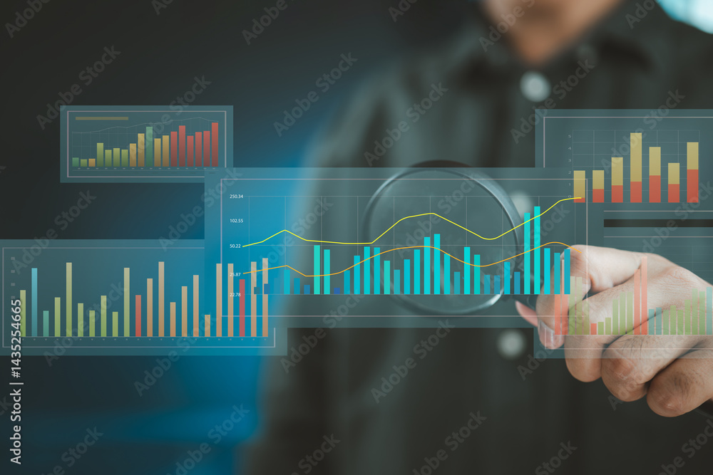 Poster Monitoring trends and statistics using magnified analytics tools.