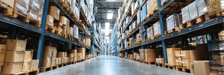 Warehouse Interior with Ample Storage Space