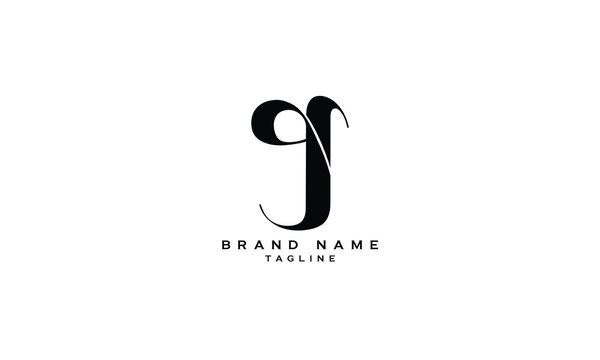 GJF, GFJ, JGF, JFG, FJG, FGJ, Abstract initial monogram letter alphabet logo design
