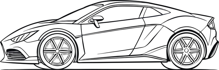 Fototapeta premium black sports car