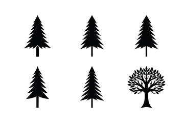 Abstract Forest Tree Pictogram Vector