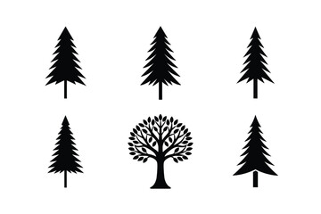 Vector Abstract Woodland Tree Graphics