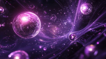 Fototapeta premium purple nebula space background
