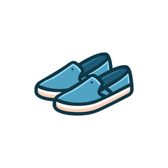 Slip on shoes logo template