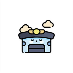 vector illustration of a kitchen stove