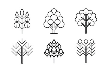Abstract Forest Tree Pictogram Vector