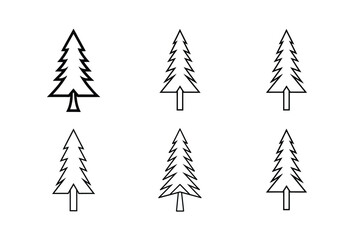 Abstract Tree Silhouette Vector