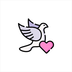 dove with heart