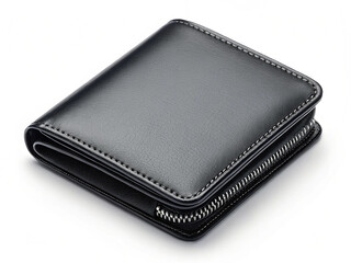 Black wallet isolated on transparent background